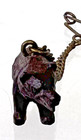 Old Miniature Hand Carved Wood Bear Pin 7 8  X 1 2  Black Forest Germany