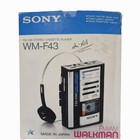 Sony Walkman Wm-f43 Am fm Cassette Player New Belts Complete In Box Working