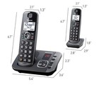 Pana sonic Dect 6 0 Expandable Cordless Phone System With Answering Black
