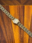 Vintage Infinity Watch Women Gold Silver Tone Mop Dial Dainty 23mm - New Battery