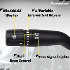 Cbs2272 Turn Signal windshield Wiper multi-function Switch Cbs2272  Black 