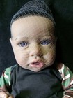 Reborn Baby Girl Doll Vinyl Silicone 22   Black African American Beautiful Eyes