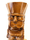 Vintage Wooden Tiki Statue Hand Carved Engraved With Hawaii Island Wood