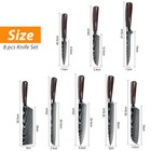 Chef Knife Ultra Sharp Kitchen Knife Set 8-piece Stainless Steel Chefs Knife Set