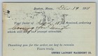 C1911 Boston To State Farm Ma Thank You For Your Order Empire Laundry Postcard