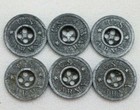 Wwi Us Army Steel Trouser Shirt Buttons 11 16 In 17 5mm 28ligne Lot Of 6 B679