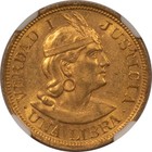 1916 Peru Gold Libra  Km-207   2355 Agw - Ngc Ms-62