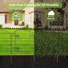 12 Panels Decorative Garden Fence - 26 8 Ft  l  - 32   h  - With Door