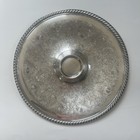 Vintage Silver Platter Raised Center 12 Inch