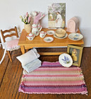 Dollhouse Miniature-artist Handmade- 1 12 -country Cottage Tablescape Collection
