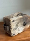 Antique Wooden Block Pulley Single Wood Rope Rustic Barn Vintage Farmhouse