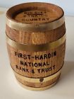 Scarce Vintage First-hardin National Bank   Trust Co Advertising Oak Barrel Bank