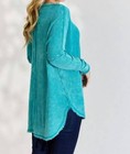 Zenana Waffle Knit Oversized Long Sleeve Top Size S m
