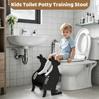 Wooden Adjustable 2-step Toddler Step Stool With Handrails  Helper For Daily Use