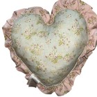 3 Vintage Jcpenney Shabby Chic Cottage Core Ruffle Floral Heart Pillows Pink 