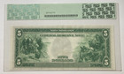 1914  5 Federal Reserve Philadelphia Large Size Pcgs Au55 Ppq