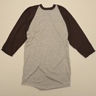 Vintage Russell Athletic Nos 70s Heather Brown Blank Baseball Tee Size M