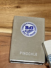 Vintage B   O Railroad Train Playing Cards Pinochle New Sealed W  Tax Stamp