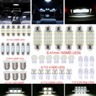 42pcs Car Interior White Combo Led Map Dome Door Trunk License Plate Light Bulbs