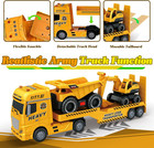 3-in-1 Construction Truck Toy For Ages 3-6     25 6 Inch Extra-large Semi-truck Wi