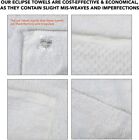 Eclipse Irregular Bath Towels  24 x50   Bulk Case Of 24  White  Ringspun Cotton