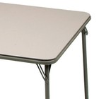 Meco Sudden Comfort 34 x34  Square Metal Folding Card Table  Chicory Lace  used 