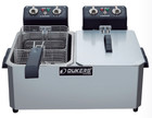 Commercial 20lb Dukers Countertop Dual Double Basket Pot Electric Fryer