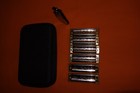 New Hohner Bluesharp Set 7 Keys A Bb C D E F G W  Zipcase Blues Rock Folk Harp