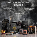 77 Pcs Witchcraft Kit Wiccan Altar Supplies Crystals Herbs Candles Set