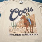 Coors Golden  Colorado Cowboy Horse Graphic T-shirt Breweriana
