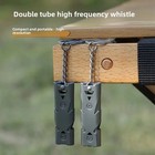 Double Pipe Whistle Pendant Keychain Decibel Portable Emergency Camping Tool