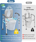 Raised Toilet Seat With Handles  Fsa hsa Eligible Heavy Duty 500lb Toilet Seat R