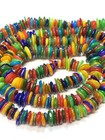 Colorful Rondelle Shell Beads 8mm 30 Inch Strand