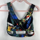 Nike Size M Dri Fit Black Tropical Print Strappy Sports Bra Nwot Hawaiian Print