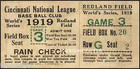 7 1886 - 1919 Baseball Unused Full Tickets 1919 World Series Black Sox Reprint