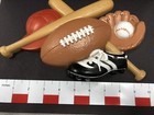 Vintage Burwood Wall Hanging Sports Plaque Football Baseball Glove Ball Boys