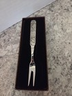 Vintage Konge Tinn  royal Pewter  Pickle olive Fork Norway Viking Design W box