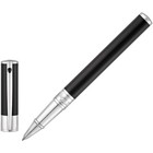 S t  Dupont Rollerball Pen D-initial Black Lacquer And Polished Chrome Dp262200