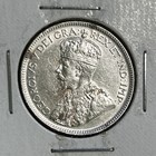 1936 Canada King George V Silver 25 Cents Quarter Xf Cleaned