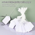 1000 Pcs White Price Tags With String Pre-strung Labels 1 75x1 09  Retail Tags