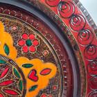 Vtg Romanian Folk Art Hand Carved Wooden Wall Plate Cooperativa Mestesugarilor