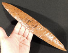 Huge  Ancient Colima Mahogany Obsidian Blade Knife Or Spear Mexico 172