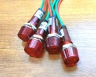 4 Bbt 12 Volt Ac dc Waterproof Bright Red Led Hi-profile Indicator Lights