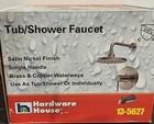 Hardware House 13-5627 Modern Tub Shower Faucet  Satin Nickel  Single Handle New