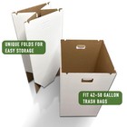 40 Gallons Heavy-duty Trash Boxes Disposable And Reusable Corrugated Cardboar   