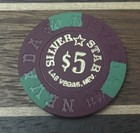  5 Silver  Star Las Vegas Nevada  5 Casino Poker Chip
