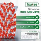 Tupkee 2 Led Rope Light Red   White - Candy Cane - 24 Feet  Tube Light