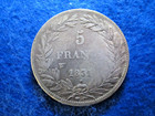 1831 France Silver 5 Francs - Nicer Circulated