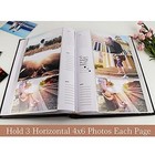 Vienrose Photo Album 4x6 300 Photos With Memo Area Leather Cover Large Black 