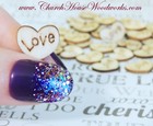 100 Wood Love Hearts For Rustic Wedding  Venue Decor  Confetti  Wood Hearts Usa